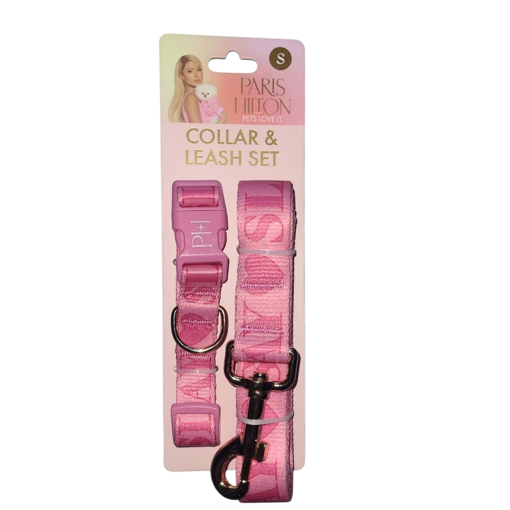 Paris Hilton SLAY Pink Collar & Leash Set